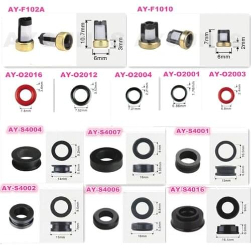 Free Shipping 270pieces fuel injector repair kits for toyota / Mitsubishi /audi /ford car replacement filter rubber oring seals