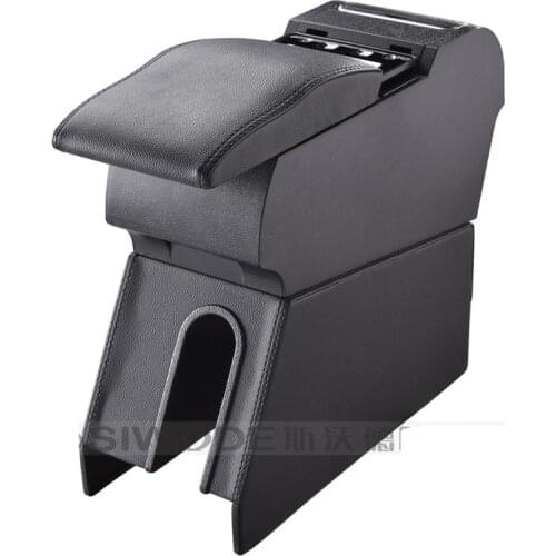 Free Punch Wood Pu Leather Special Car Armrest Box with 4 USB Hole for Peugeot 301 Citroen Elysee Smultifunctional Car Hand Box