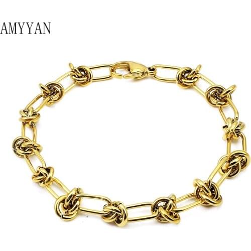 Free shipping Stainless Steel Bangles Bracelets with necklace set gold color for women girl Birthday Jewelry Gift