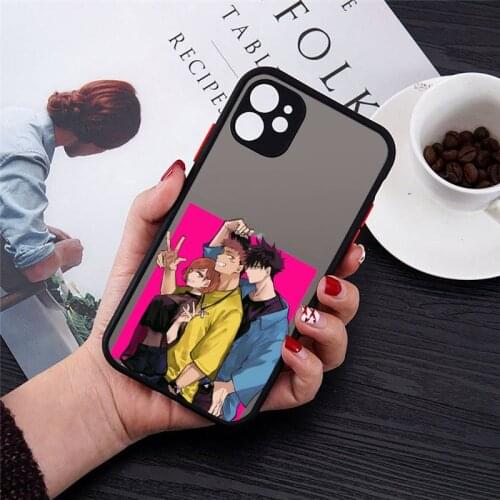 GYKZ Japan Anime jujutsu kaisen Phone Case For iPhone 12 11 Pro MAX XS XR X SE20 7 8Plus Clear Hard Matte Cover Shockproof Shell