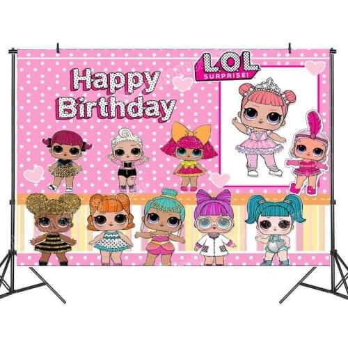 LOL Surprise Doll Background Photography Props Baby Party Backdrop Photo Backgrounds girl Kids Birthday Gifts Back Drops Cute