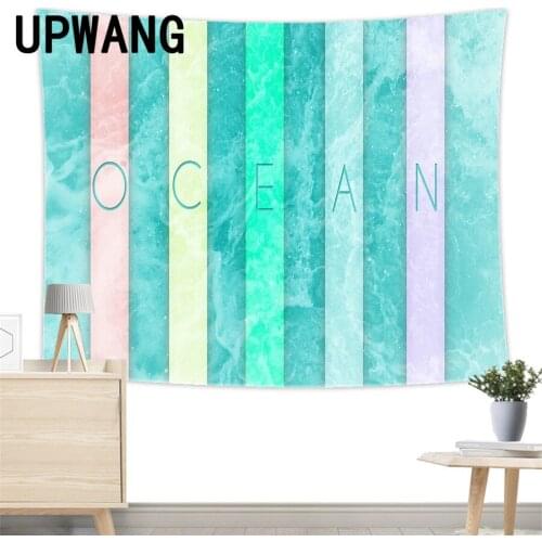Sea Ocean Beach Tapestry Wall Hanging Sandy Beach Picnic Rug Camping Tent Sleeping Pad Home Decor Bedspread Sheet Wall Cloth