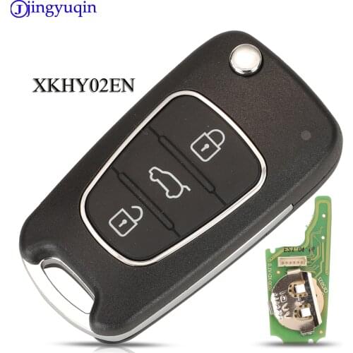 Jingyuqin 5pcs Xhorse XKHY02EN Wired Universal Car Key Remote For Xhorse VVDI Tool For Hyundai Style 3 Buttons