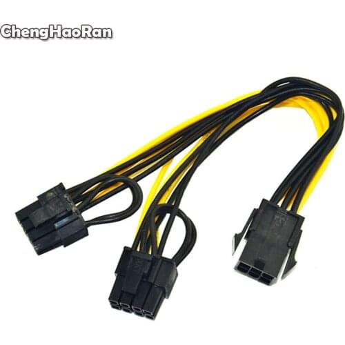 ChengHaoRan PCI-E 6-pin to 2x 6+2-pin (6-pin/8-pin) Power Splitter Cable PCIE PCI Express Futural Digital Drop Shipping