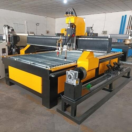 China 3d Plasma Cutter Cut 40 Metal Tube Cutting Machine CNC With Rotary Device 1325 1530 Metal Cutting Machine For Sale