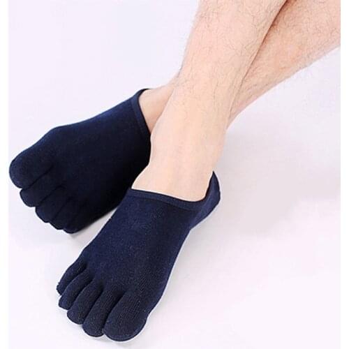 5 Pairs/lot Summer Men Five Finger Socks Cotton Fashion Toe Socks Invisible Nonslip Ankle Breathable Anti-skid Boat Socks Women