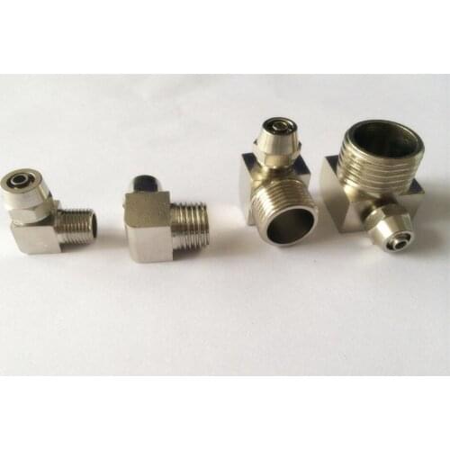 Lot5 Nickel Plated Brass 6mm OD Pipe Elbow Connector Coupler PL6-01/02/03/04