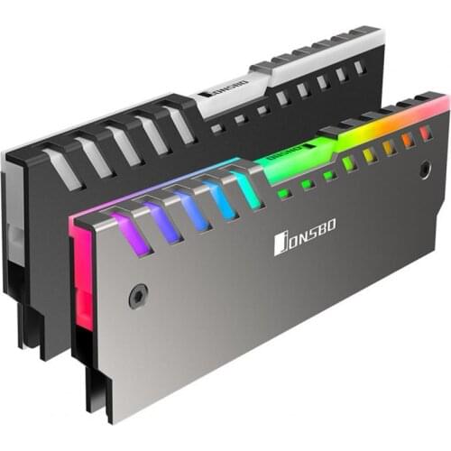 2Pcs JONSBO NC-2 LED Desktop Motherboard for Aura Control RGB Memory Ram Radiator Heatsink Cooler