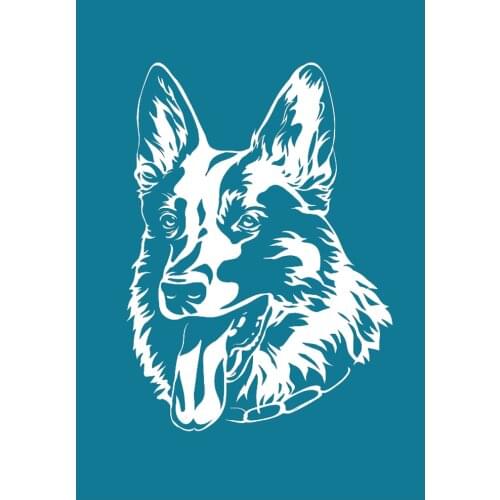 8.5 X 11" Reusable Self- Adhesive Silk Screen Stencils Alsatian Dog Home Decoration Pillow Photo Craft Mesh Transfers Film