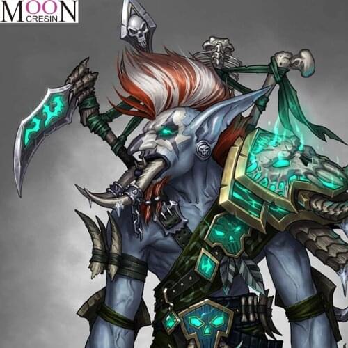 MOONCRESIN Diy Diamond Painting Cross Stitch Animated Warcraft Diamond Mosaic Full Round Square 5D Diamond Embroidery Decoration