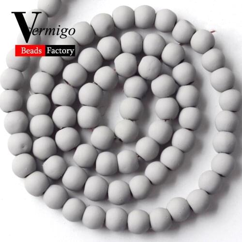 Natural Minerals Stone Gray Nanotech Rubber Hematite Round Beads For Jewelry Making 4 6 8 10mm Sapcer Beads For Bracelet 15