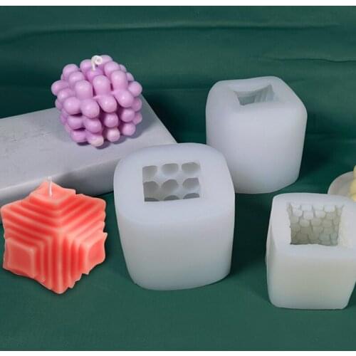 Creative Magic Cube Shape Mold For Candle Making Practical Soap Silicone Mould DIY Wax Candle Handmade Tool Handcraft Decoration