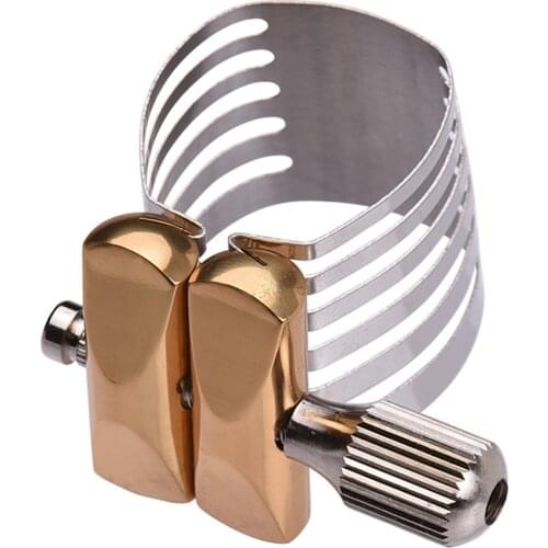 Muslady Single Screw Adjustment Saxophone Ligature Compact Durable Sax Ligature for Soprano Saxophone