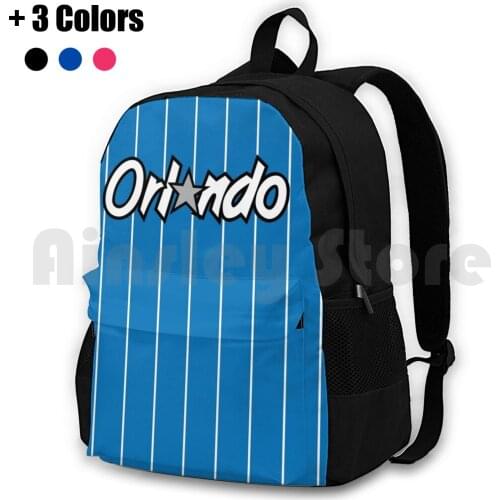 Orlando Basketball City Background Design Outdoor Hiking Backpack Waterproof Camping Travel Orlando Florida Magic Basketball