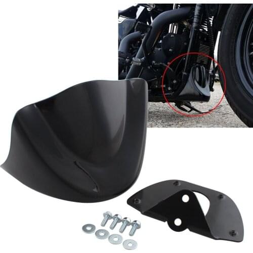 Motorbike Front Spoiler Lower Chin Air Dam Fairing Gloss Black For 2006-2017 Harley Dyna FXD StreetBob FatBob WideGlide Models