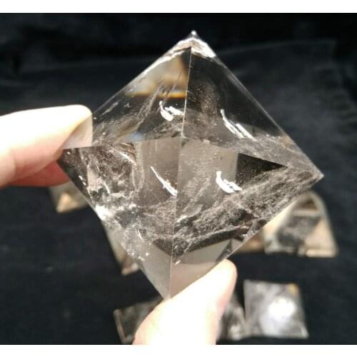 Pyramid Smoky Quartz crystal - Natural crystal quartz Pyramid Chakra Balancer Meditation Tool Healing Pyramid