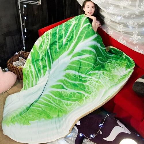 Throw Blanket Super Soft Polyester Quilt Cabbage Cartoon Animal Summer Cool Plaid Sofa Blanket for Kids Adult bed throw blanket
