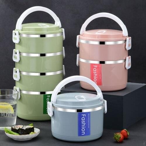 Portable Multi-layer Lunch Box Thermal Bento Box Stainless Steel Food Container Leak-Proof Lunch Box For Kids Large-Capacity