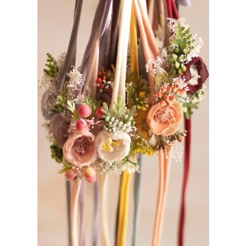 Newborn photography props to outcrop flower headdress baby photo hair ornaments headband shooting baby girl headbands