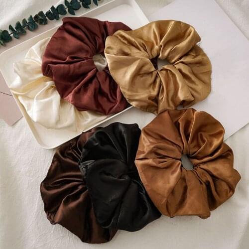 Oversized Scrunchies Big Rubber Hair Ties Elastic Hair Bands Girs Ponytail Holder Smooth Satin Scrunchie Women Hair Accessories