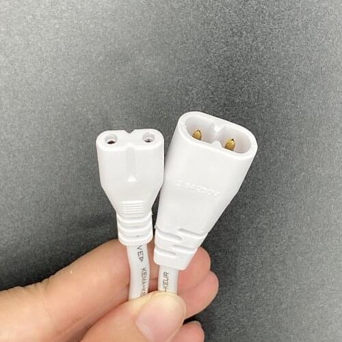IEC 60320 C8 Plug to C7 Receptacle Male to Female Extension Power Supply Main Adapter Cable 0.3m White Color