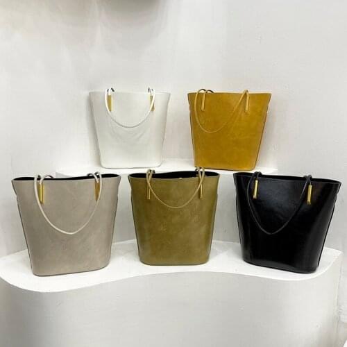 Brand Design Women Shoulder Bag Large Capacity Bucket Handbags High Quality PU Leather Womens Totes Shopping Bag Bolsa Feminin