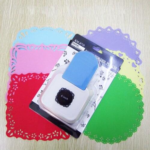 Diy Embossing Flower Round Edge Lace Scrapbook Border Punch Square Cutter Perforatrice Bordure Emboss Machine Scrapbooking Papel