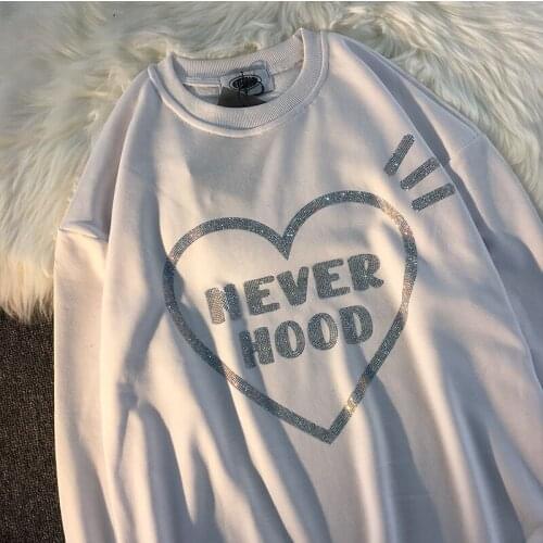 Oversized Hoodie No Hat Women Casual Loose Sweatshirt Spring Autumn Long Sleeve Pullovers Ladies Streetwear Love