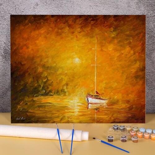 In The Warm Fog DIY Paint By Numbers Set Acrylic Paints 40*50 Oil Painting Handmade Kids Drawing