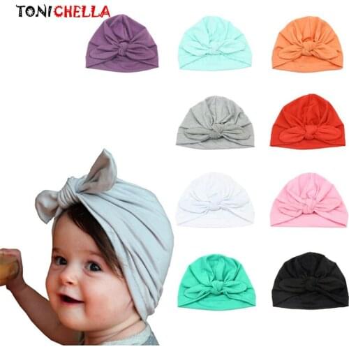 Spring Autumn Cotton Baby Hat Girls Boys Bohemia Style Knotted Hats Solid India Beanie Infant Toddle Children Bonnet CL5131
