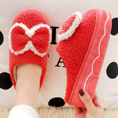 Women Indoor Slippers Warm Plush Anti Slip Lovers Home Slides 2021 Winter Shoes Woman Men House Floor Slippersrt65
