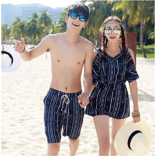 Couples Womens Bating Suit Man Shorts Trunks Swimsuit Bikini Swimwear 3pcs/set