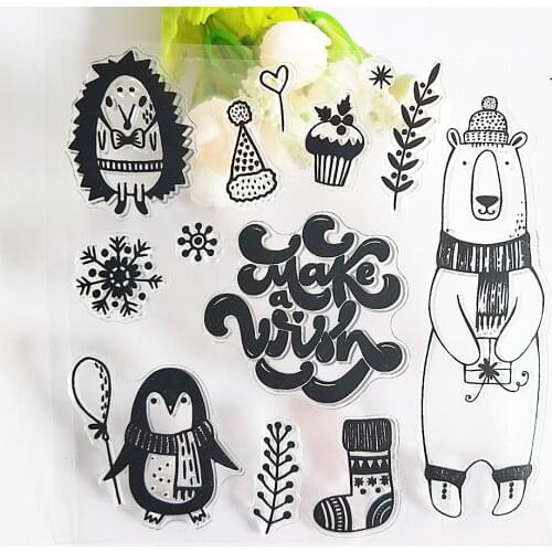 Winter Friendship Transparent Clear Stamp/Seal for DIY Scrapbooking / Photo Album Decorative Silicone Stamps Sheets