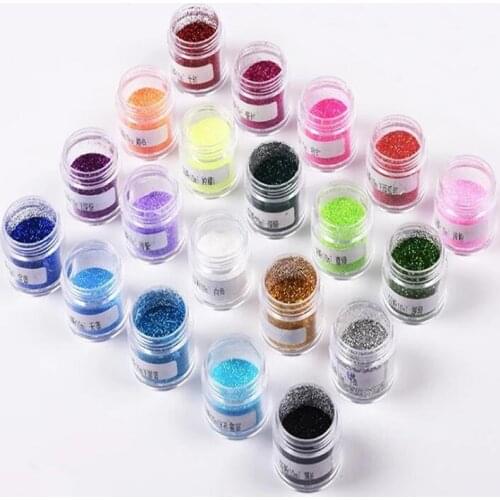 1 Jar Nail Glitter Powder Multi-color Nail Art Shinning Sugar Glitter Dust Powder DIY Nail Art Decoration UV Polish Powder B12