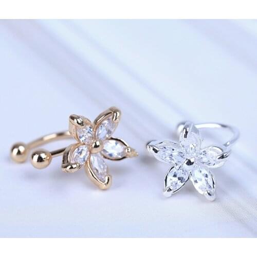1Pcs Crystal Butterfly Fake Piercing Nose Ring Non Piercing Clip On Nose Ring Can Also Be Ear clips cuff Body Jewelry
