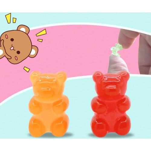 10pcs Simulated Bear Candy Polymer Slime Box Toy For Children Charms Modeling Clay DIY Kit Accessories Kids Plasticine Gift