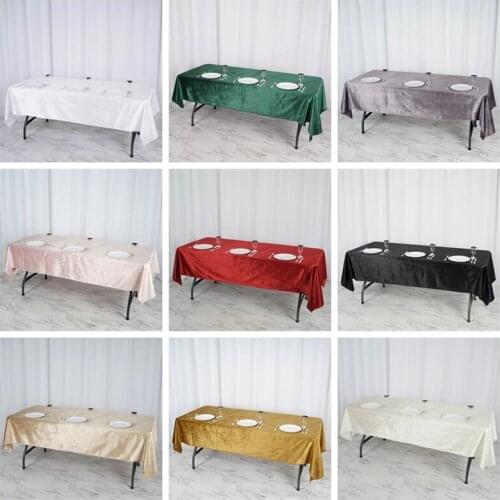 100% Premium Velvet Rectangle Tablecloth Polyester Table Cloth For Wedding Event Party Banquet Decoration