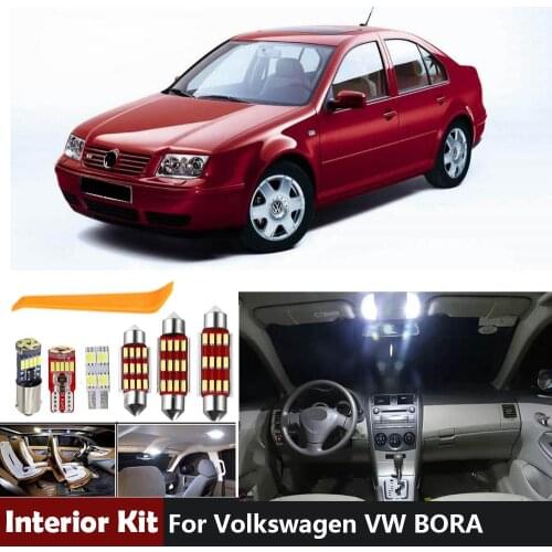 11pcs Canbus Car LED Interior Lights Package Kit For Volkswagen VW BORA Map Trunk Dome Door Light Bulbs