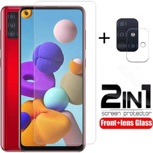 2-in-1 Tempered Glass for Samsung M10 M10S M20 M30 M30S M40 Camera Glass Protective Glass for Samsung M11 M21 M31