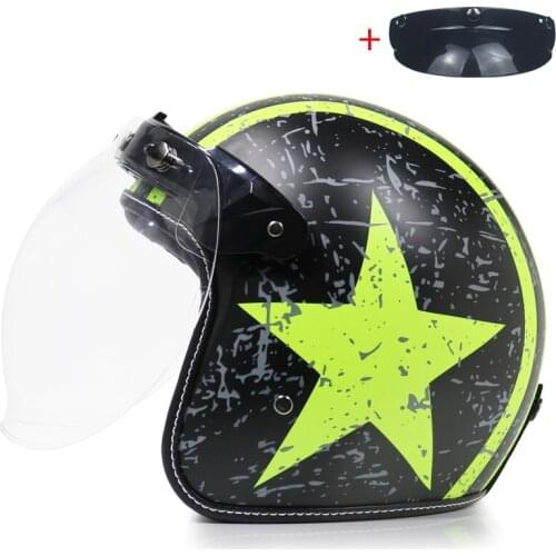 2021 Fashion Motorcycle Helmet 3/4 Face Retro Helmet Motorcycle Casque Casco Motocicleta Capacete Helmet