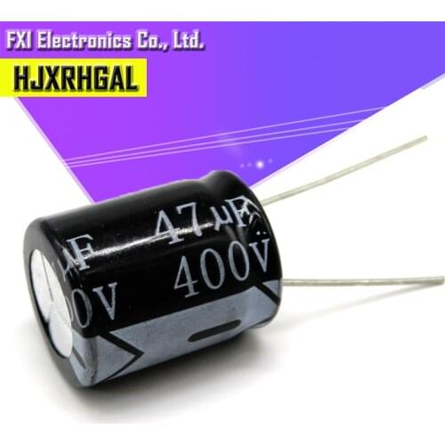5PCS 400V47UF 16*22mm 47UF 400V 16*22 Electrolytic capacitor New original