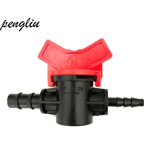 5Pcs 8/11mm to 4/7mm Water Hose Convenient Switch Coupling Valve Barbed Slotted Plastic Irrigation Water Hose Irrigation IT041