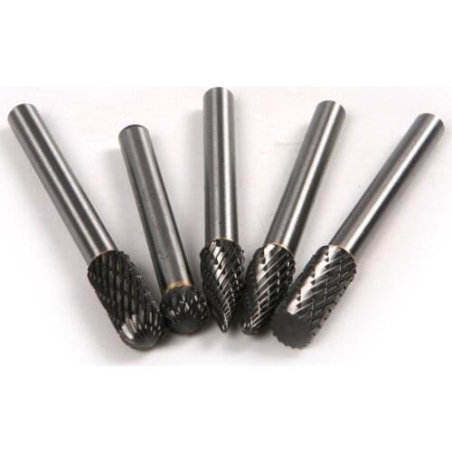8MM Head Tungsten Carbide Rotary Point Burr Burs Die Grinder 6mm Shank Tools