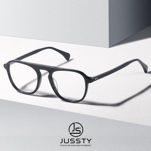 Acetate Optical Prescription Eyeglasses Men Retro Multifocal Progressive Glasses Male Myopia Clear Bifocal Spectacles Vintage