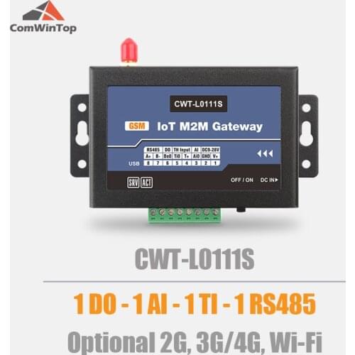 CWT-L0111S 1Do 1Ai 1Ti RS485 Modbus Gprs 3G 4G Wifi Rtu Modem Iot Gateway