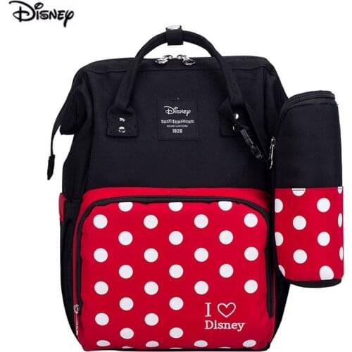 Disney New Dots Nappy Bag Multifunctional Big Capacity Mother Baby Backpack For Travel Diaper Maternity Bag