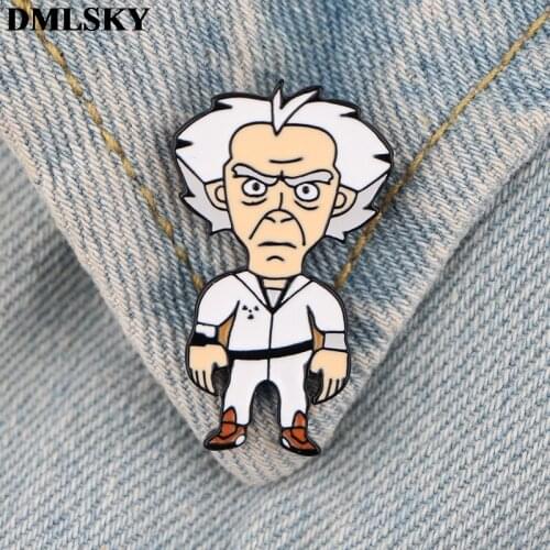 DMLSKY Men fashion brooch Cartoon figure Metal Pins For Backpack Pin Personality clothes badge Charm Jewelry M3983