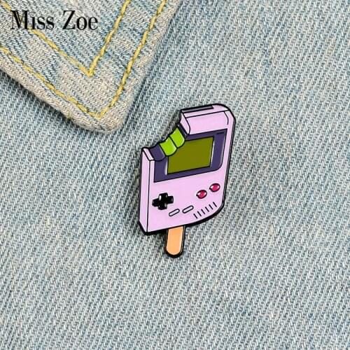 Popsicle Game Consoles Enamel Pin Custom Game Brooches for Shirt Lapel Bag Creative Badge Funny Jewelry Gift for Kids Friends