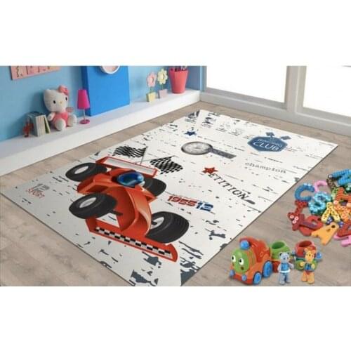 F1 Formula S Patterned Carpet ,Non Slip Floor Carpet,Teens Carpet,Turkish Rug