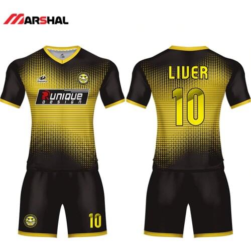 Professional custom soccer uniforms team football jersey design on line 2019 Match sublimated Adult Kids Team for adult or kid